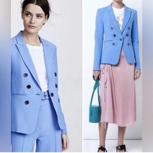 Veronica Beard COLSON PEAK-LAPEL DOUBLE-BREASTED JACKET BLAZER